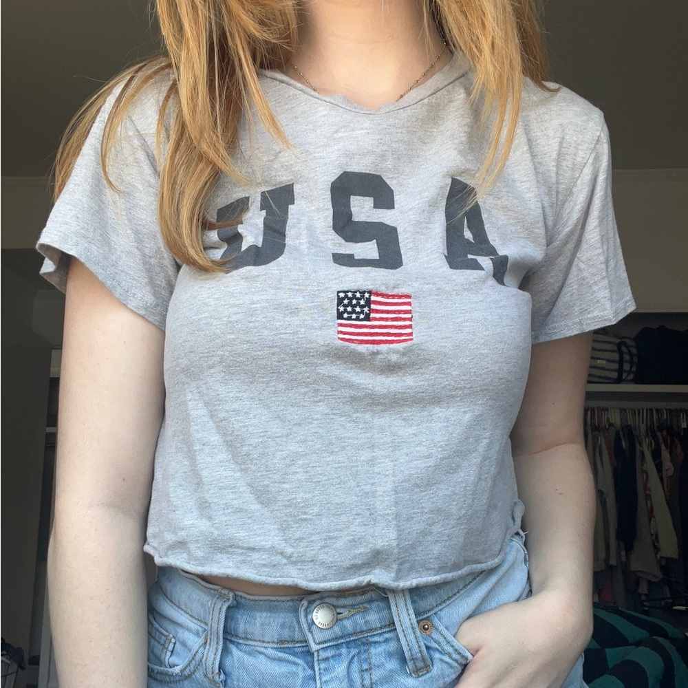 Cropped USA Top